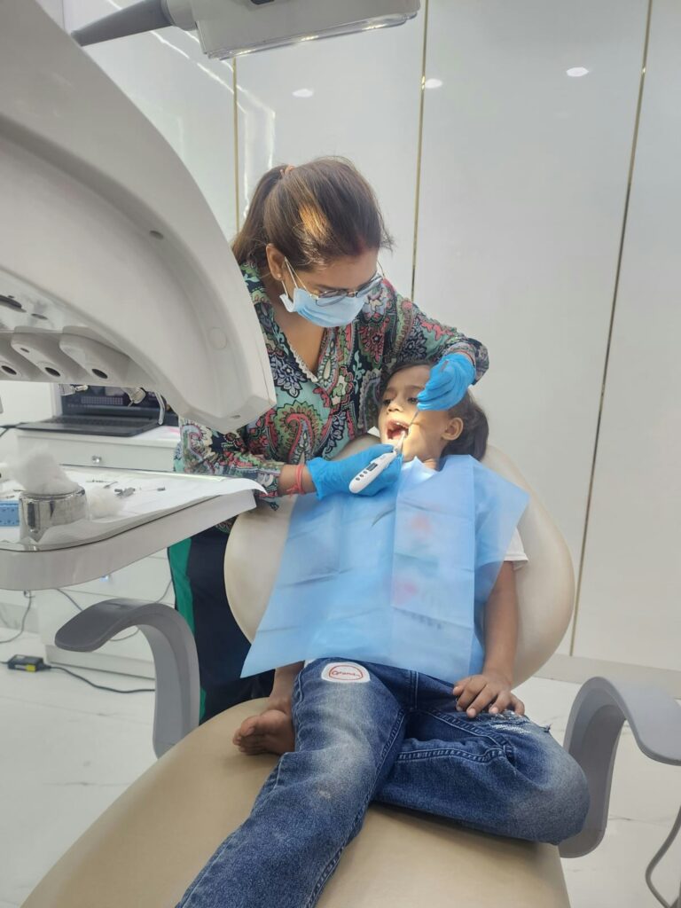Kids’ in-office dental treatment
